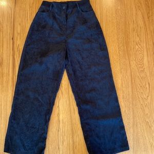 Black Corduroy Wide Leg Pants